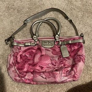 Rose pattern Coach purse